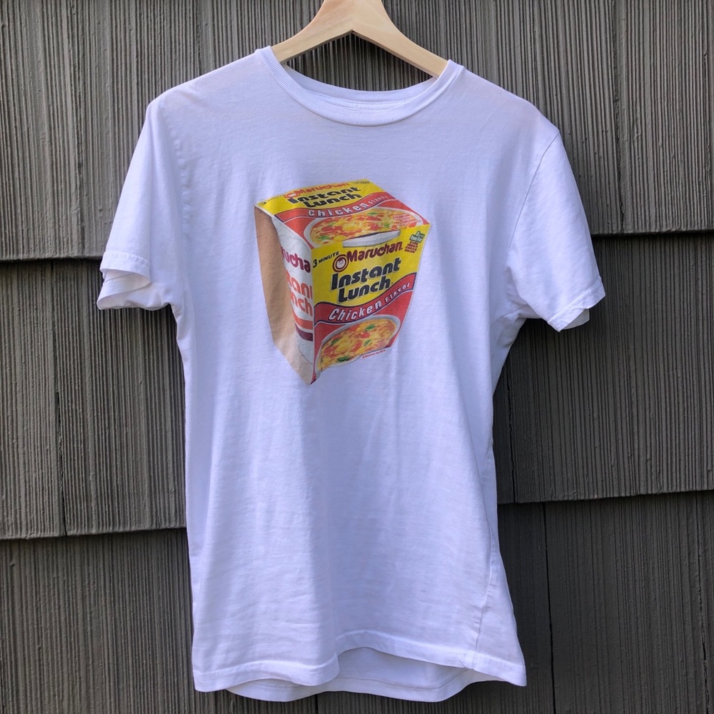 white instant lunch tee